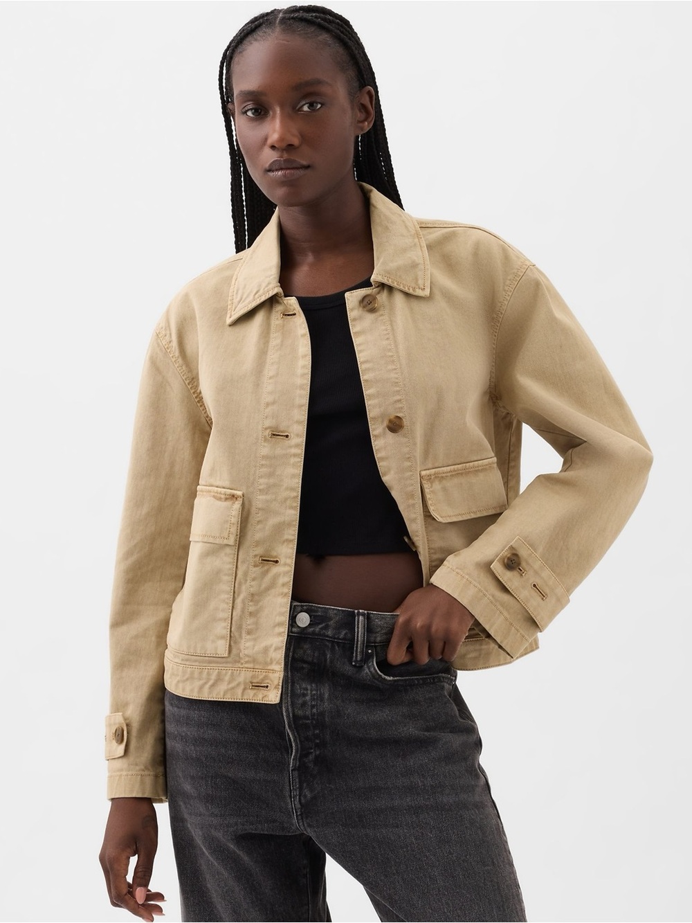 Gap | Relaxed Utility Jacket in Perfect Khaki